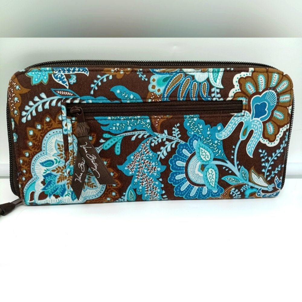 Vera Bradley Java Blue LG Travel Wallet